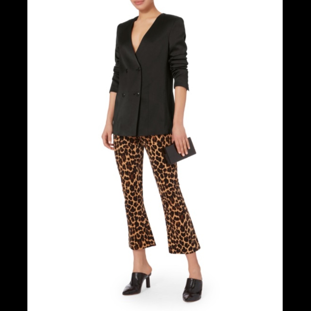 FRAME Black Satin Double Chested Blazer Jacket 0 - Picture 6 of 9